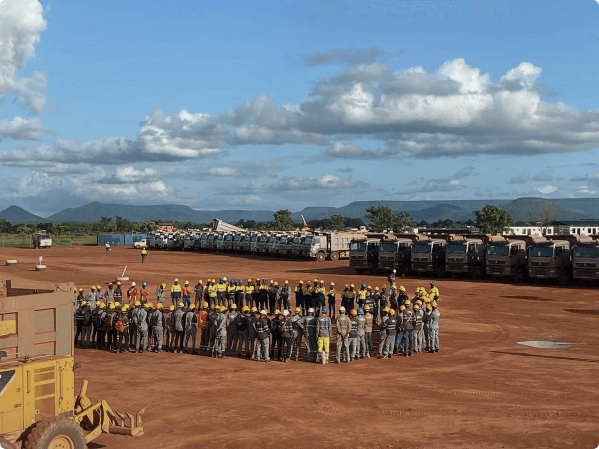 Workers at MCI site